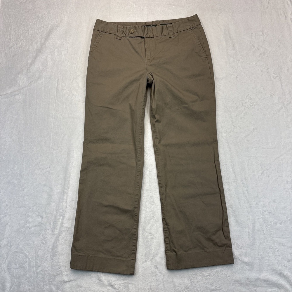 Eddie Bauer Mercer Fit Khaki Chino Pants Womens Size 8 Stretch Straight Leg